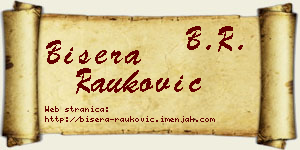 Bisera Rauković vizit kartica